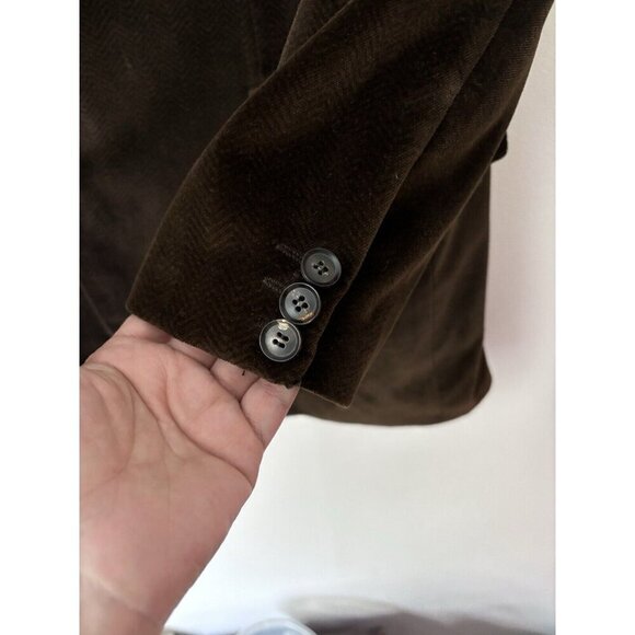 Hugo Boss Mens Blazer Sport Coat 3 Button Casual Jacket Size‎ 46R plushy Velvet - Picture 1 of 8